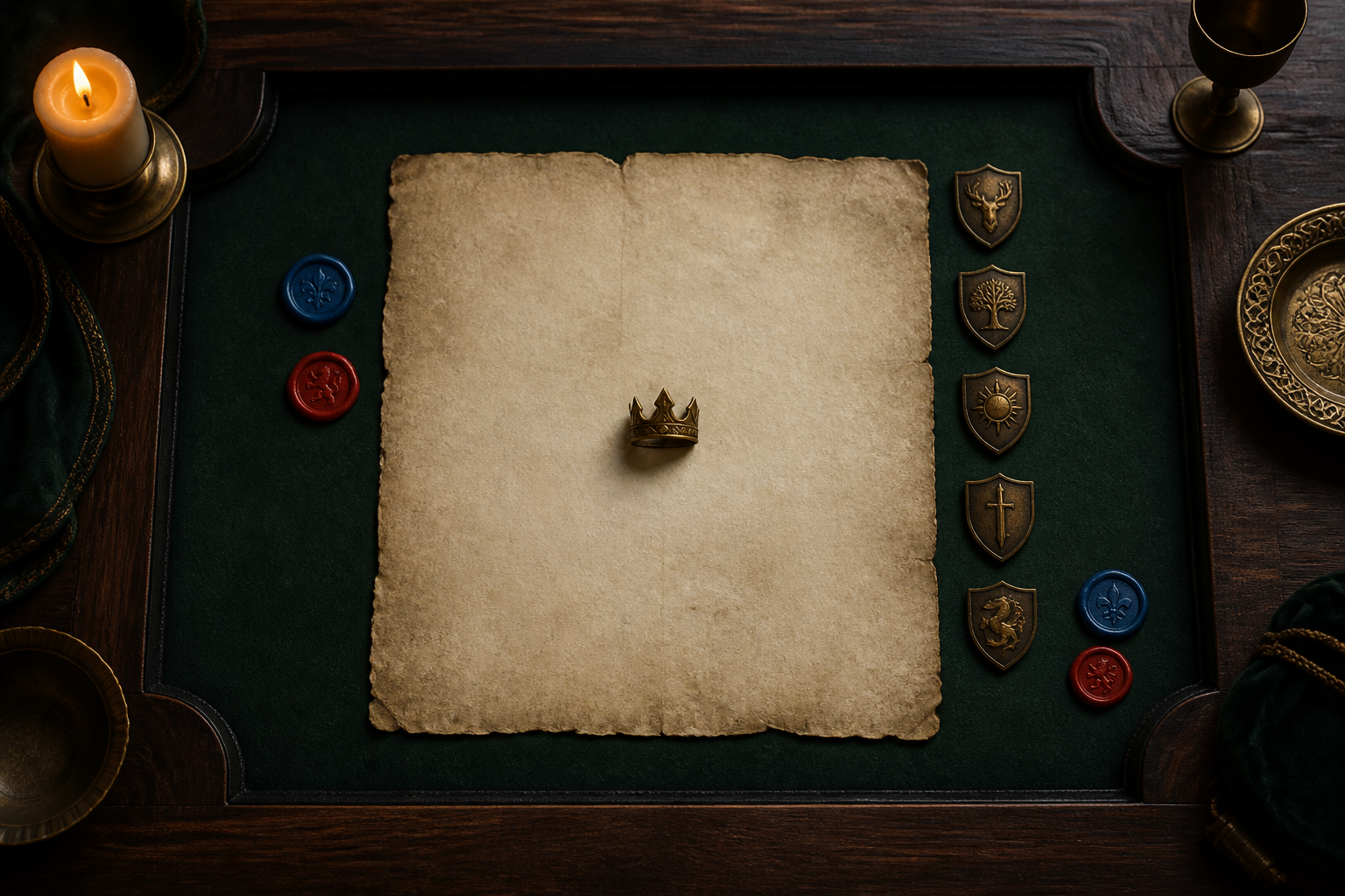 Arthurian game table prepared for Avalon